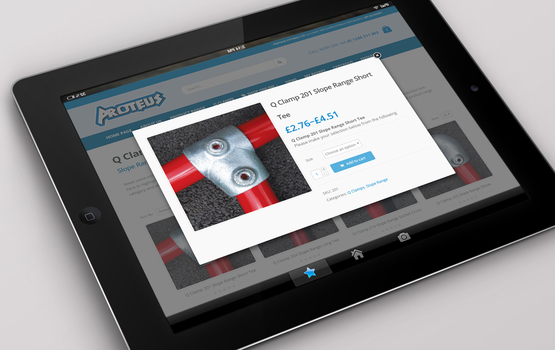 Proteus Fittings Website Design 3